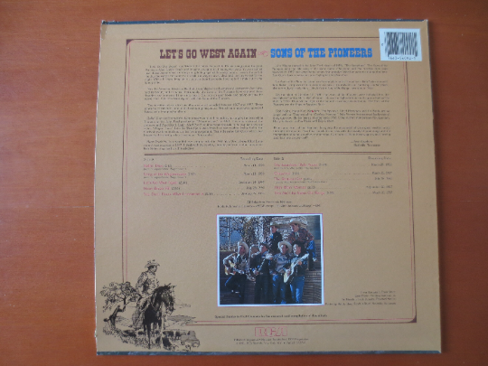 SONS of the PIONEERS, Let's Go West Again, Vintage Album, 1981 Record, Vinyl Lp